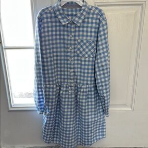 Vineyard Vines Blue and White Gingham Kids Dress